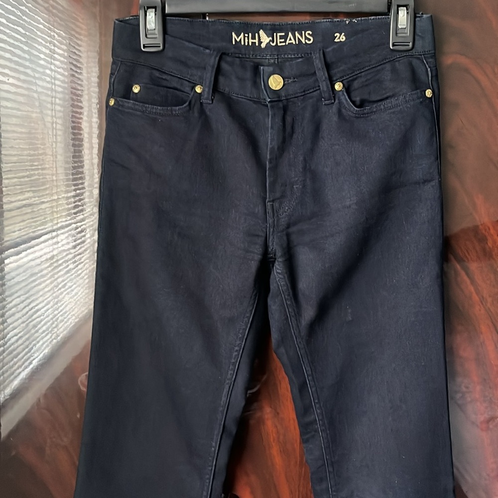 Mih Mid Rise Dark Wash Bootcut Jeans - The London Jean